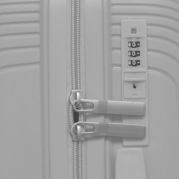 4бр Луксозни куфари PP 4006 с четири въртящи колелца, заключване с цифров шифър, комплект, GREY